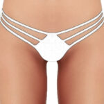 TANGA BLANCA SEXY TRES TIRAS